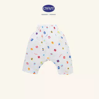 ENFANT ชุดเสื้อป้ายแขนสั้นแบบเวลโก้เทป+ กางเกงขาสามส่วน สำหรับ แรกเกิด-6 เดือน ED1DP5