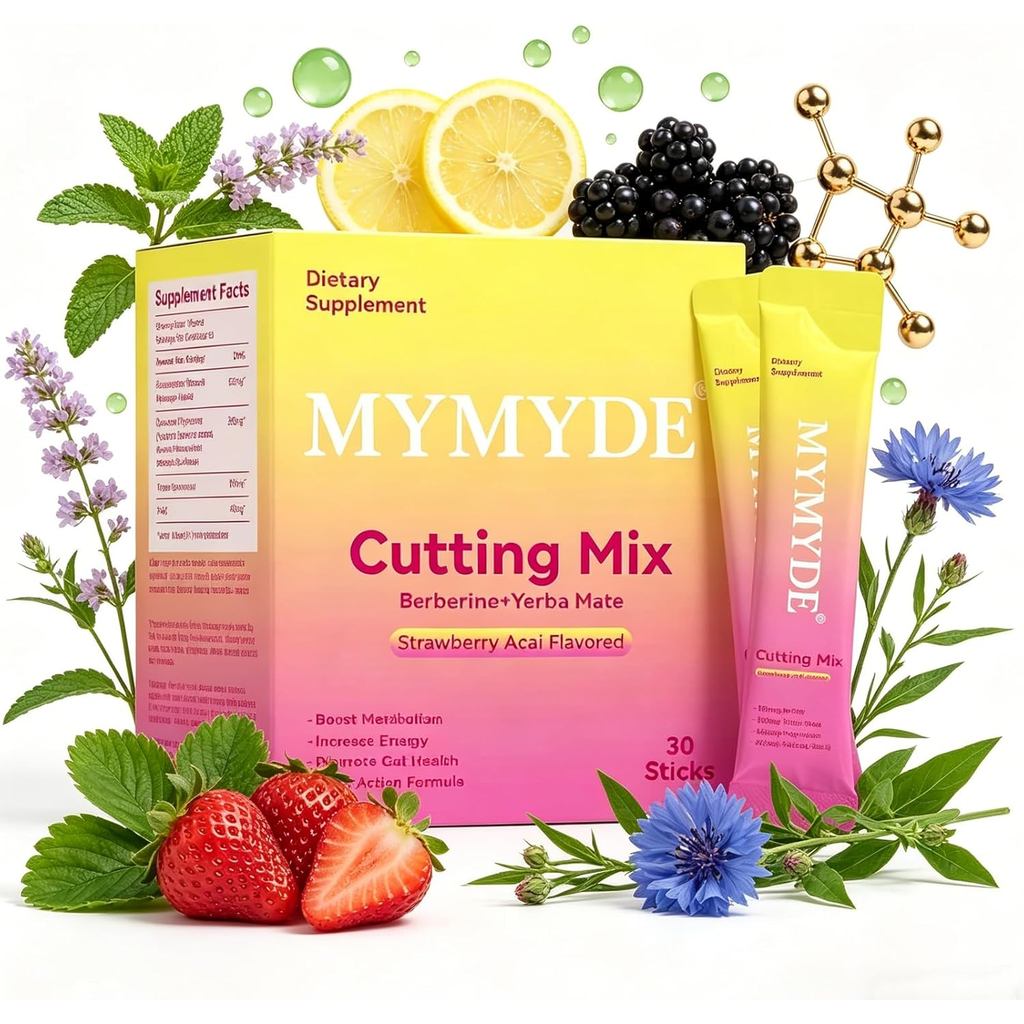CuttingDrinkMix–รองรับความเค็ม,Energy&GutHealthwithBerberine,Chromium,FOS,YerbaMate&5-PagaiFlavour30