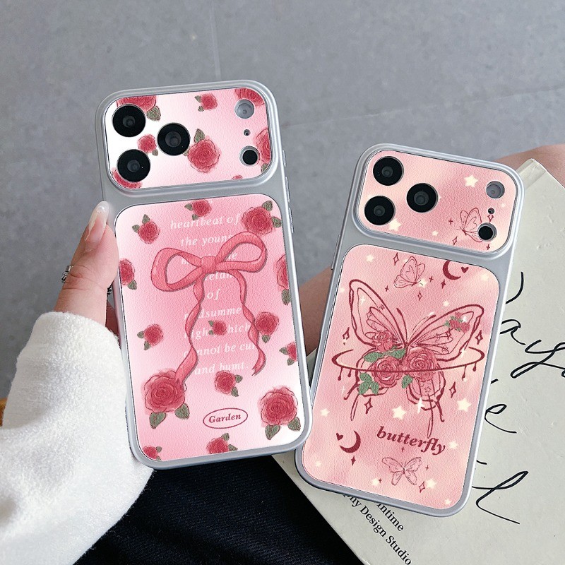 Rose Bowknot & ผีเสื้อหนังกรณีสําหรับ Realme หมายเหตุ 80 70 70T 60 60X 50 Narzo N65 N63 N61 N55 N53 