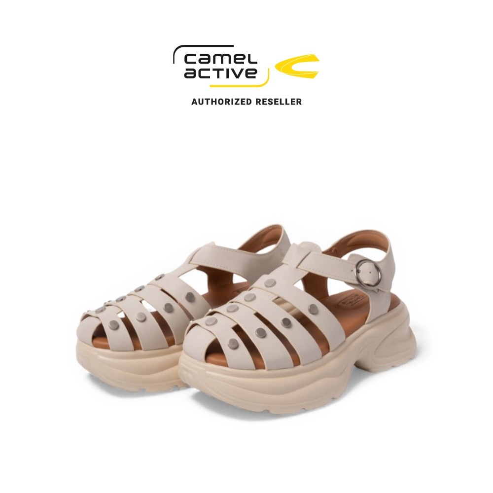 WB3 camel active Women Sling-Back Gladiator Sandals -782505-DZ01SV-0-WHITE
