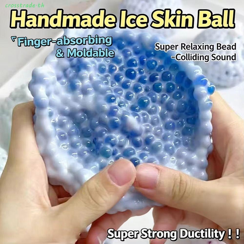 CROSSTRADE HandMade Ice Skin Ball, Super Soft Creative Crunchy Squeeze ของเล่น,น่ารักสีสันจําลองยืดหยุ่น Crunchy Stress Ball เครื่องประดับตาราง