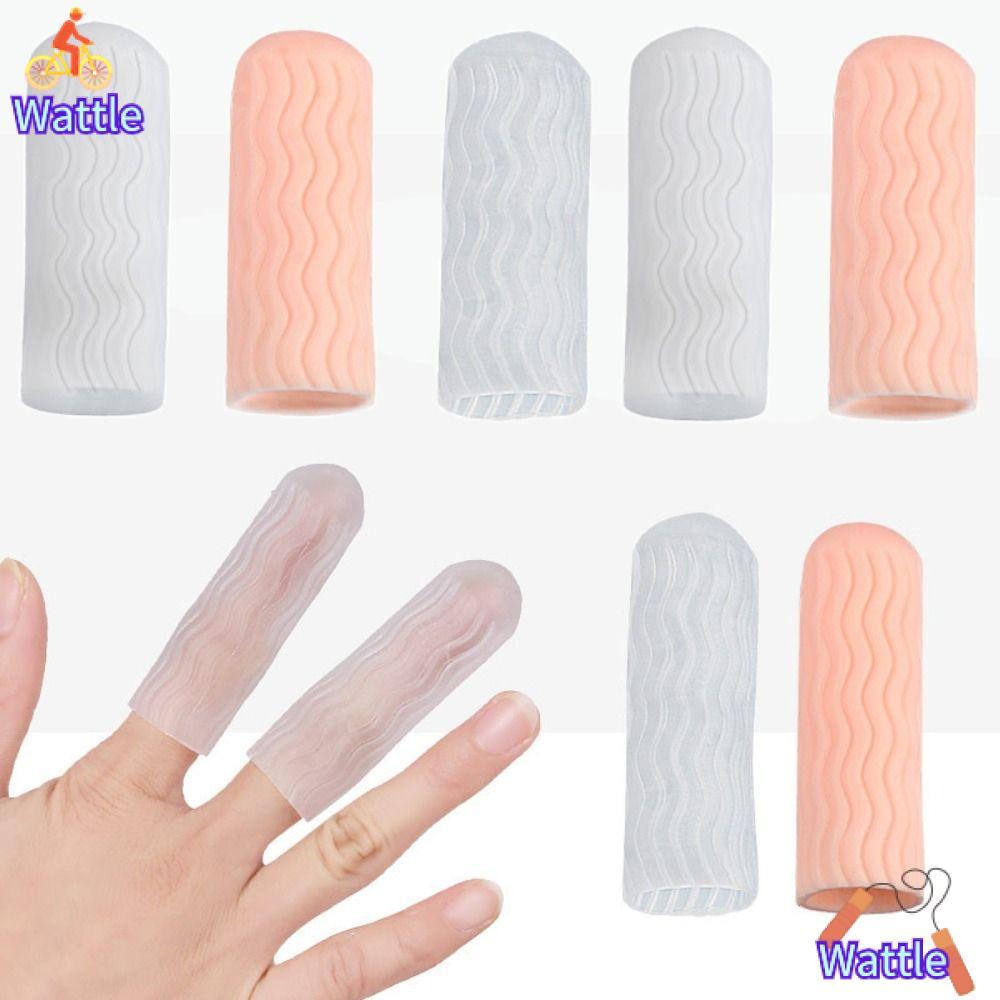 WATTLE 1 คู่นิ้วมือ,ซิลิโคนน้ํา Grain สไตล์ Finger Cots,เครื่องมือลื่นนุ่มสบายถุงมือป้องกันปลายนิ้ว