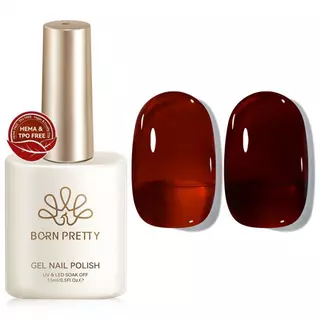【Local】BORN PRETTY 15ml Scarlet ความร้อน Jelly Gel ยาทาเล็บสีแดงกึ่งโปร่งใส อุปกรณ์ Soak off UV LED เคลือบเงา