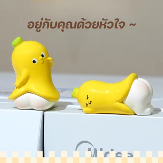 COD 3D กล้วยการ์ตูนเรซิ่น ตกแต่งจอแสดงผลคอมพิวเตอร์ สไตล์การ์ตูน ไม่มีความวิตกกังวลการ์ตูนกล้วยประดับ