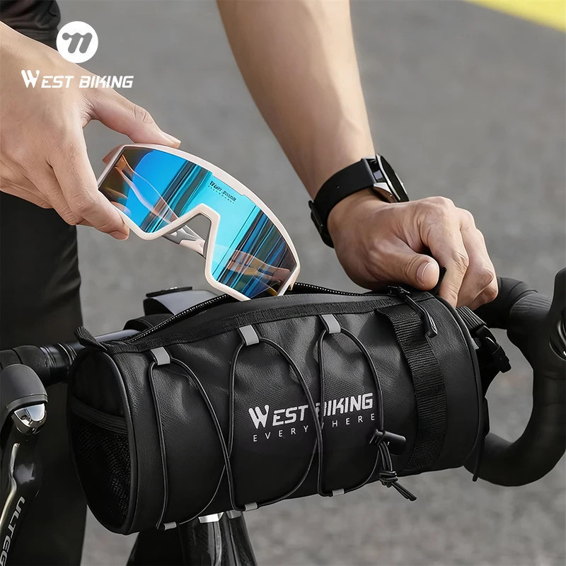 จักรยานHandlebarกระเป๋า900Dไนลอนสวมใส่กันน้ําจักรยานด้านหน้ากระบอกกระเป๋าCy