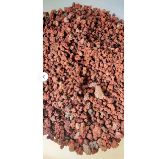 หินลาวาแดง แบ่งขาย 500g / 900g. (คละขนาด) สำหรับตู้ปลาและผสมดินปลูก LAVA ROCK หินภูเขาไฟลาวาสีแดง หินภูเขาไฟแดง