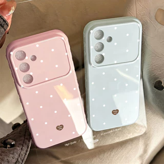 COD เคสมือถือ For Samsung A56 A57 A17 A07 A37 A27 5G A55 A36 A26 A12 A13 A14 A16 A06 A05S A54 4G มาการองรูปหัวใจฟองสบู่