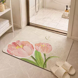 Kitchen mat, bedroom mat, non-slip bathroom mat, thickened felt, with non-slip rubber strips on the bottom.
