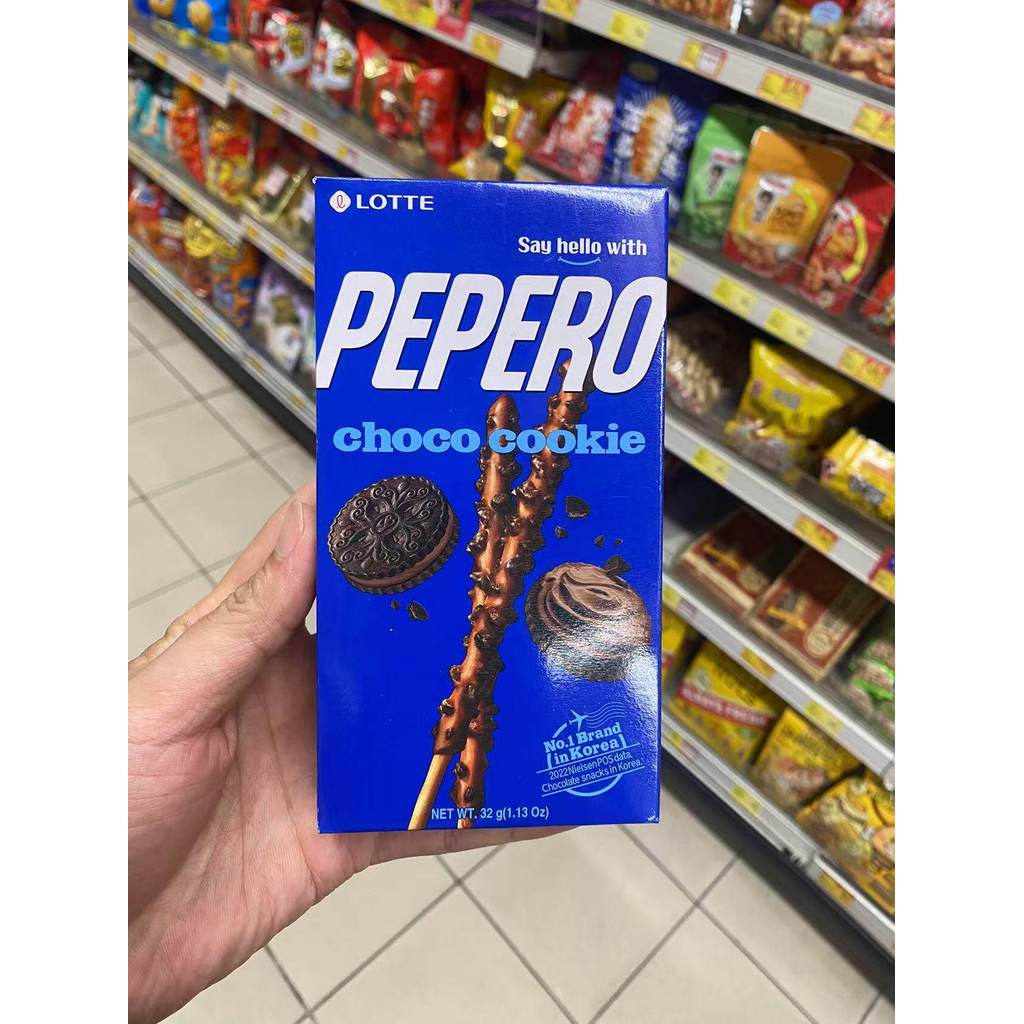 2026 สินค้าใหม่ฮ่องกงเกาหลี Lotte PEPERO Chocolate Long White Chocolate Cookies Bailiz Biscuit Bar 3