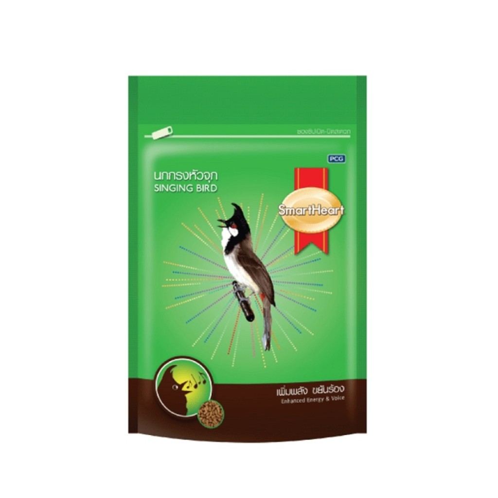 SmartHeart อาหารนกกรงหัวจุก สูตรเพิ่มภูมิต้านทานโรค และ ลดความเครียด 100g.