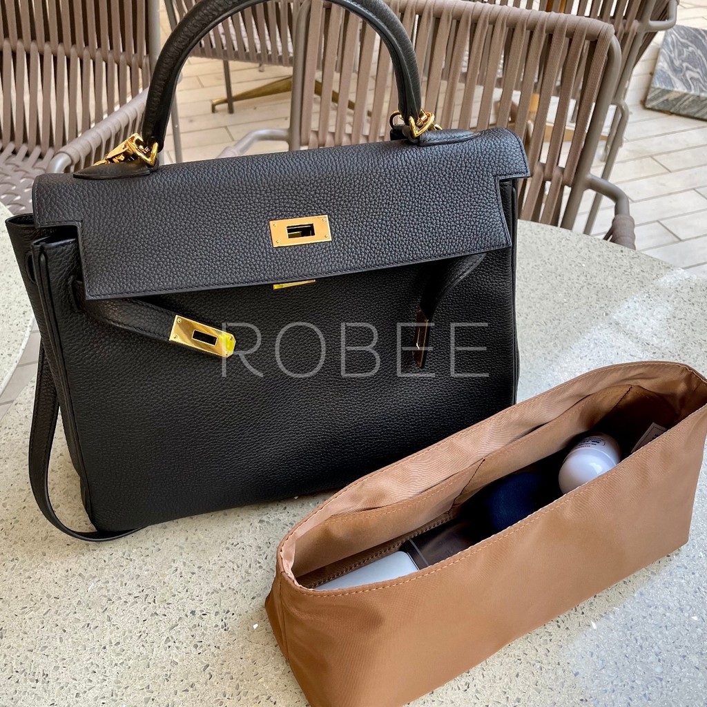 R ROBEE/เหมาะสําหรับ Hermes Kelly 25/28/32 Kelly กระเป๋าในกระเป๋าเก็บกระเป๋าเครื่องสําอางกระเป๋า Lin