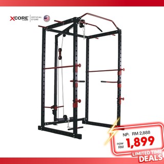 Home Power Rack Weight Lifting Power Cage With Lat Pull Down and Low Row (Z5)