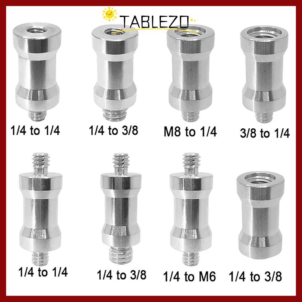 TABLEZO อะแดปเตอร์แปลงเกลียวขาตั้งกล้อง 1/4 เป็น 3/8 สําหรับกล้อง SLR พร้อมที่ยึดแฟลชและขาตั้งกล้อง