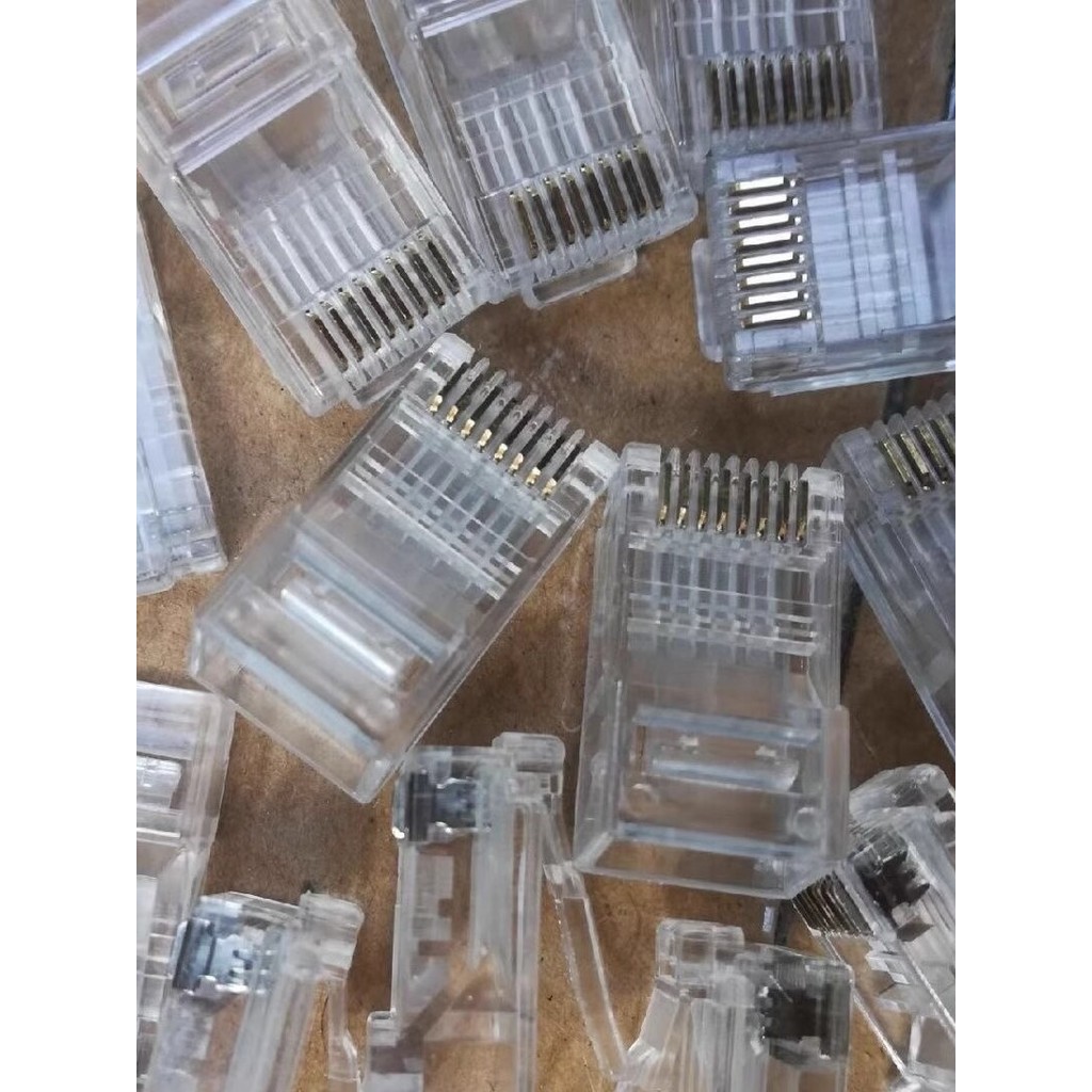 จัดส่งฟรี Ampcom Gold-Plated Class 6 Non-Shielding Network Crystal Head 8P8C Super 5 RJ45 Network Ca