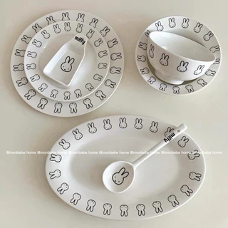 จานชาม ชามเซรามิก insจานmiffy พร้อมส่ง！！！