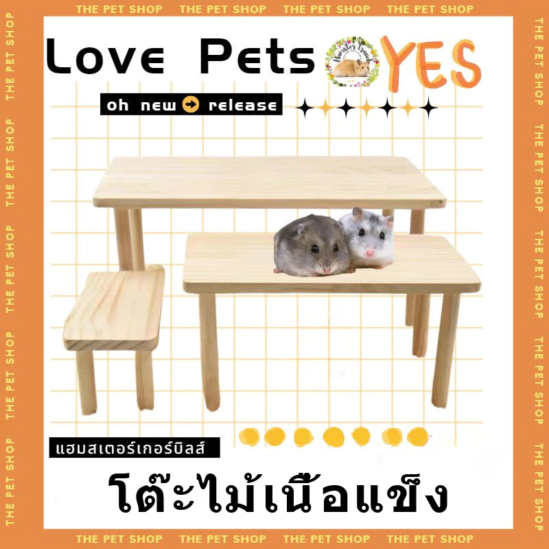 [HAMSTER TRAVEL]โต๊ะไม้หนูแฮมสเตอร์ แพลตฟอร์มเพิ่มพื้นที่กรง ดีไซน์เรียบง่าย แข็งแรง ใช้งานคุ้มค่า