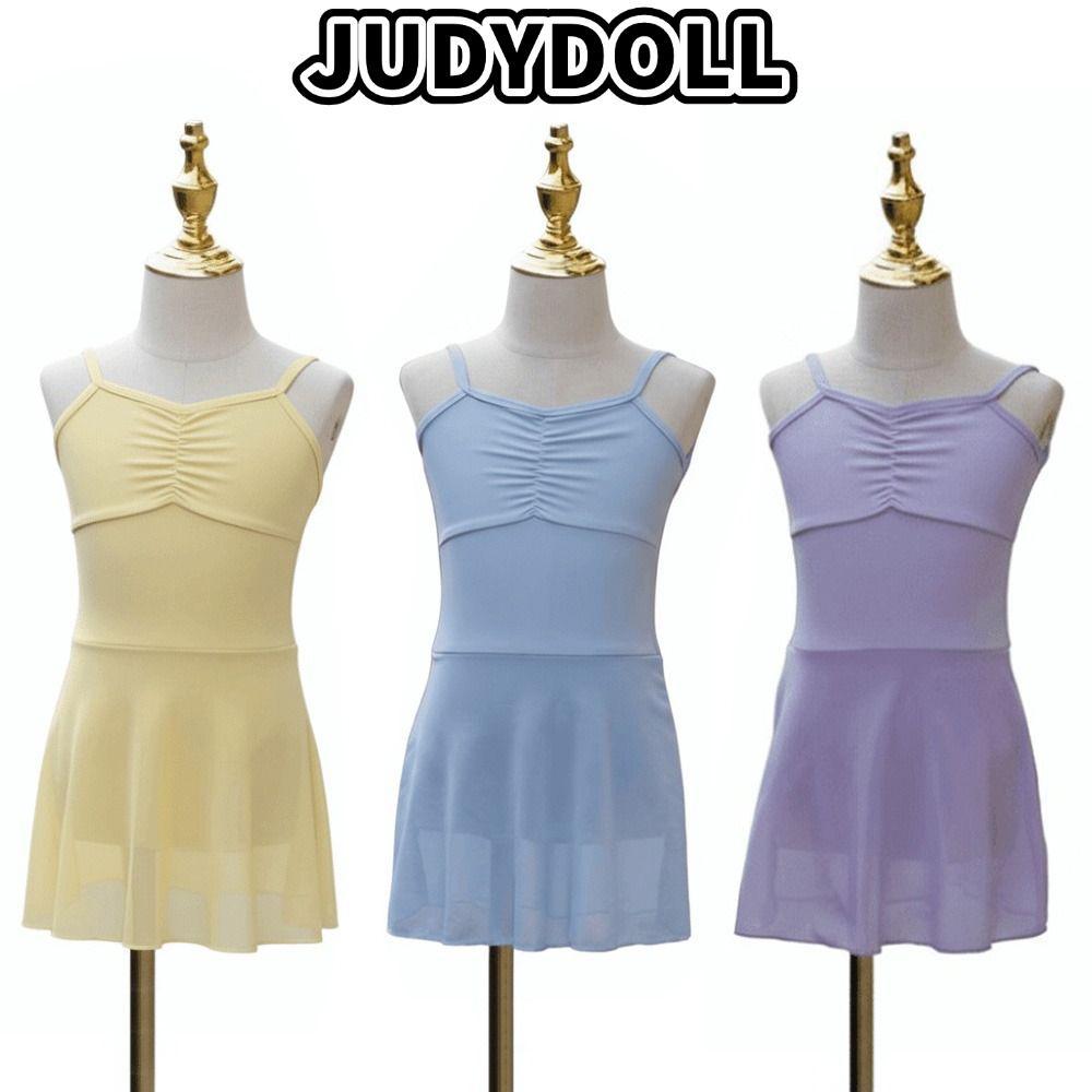 JUDYDOLL ชุดบัลเล่ต์, การออกแบบแขนกุดกระโปรง Leotard บัลเล่ต์ Leotard, ทีมด้านหน้า Ruched ชีฟองกระโป