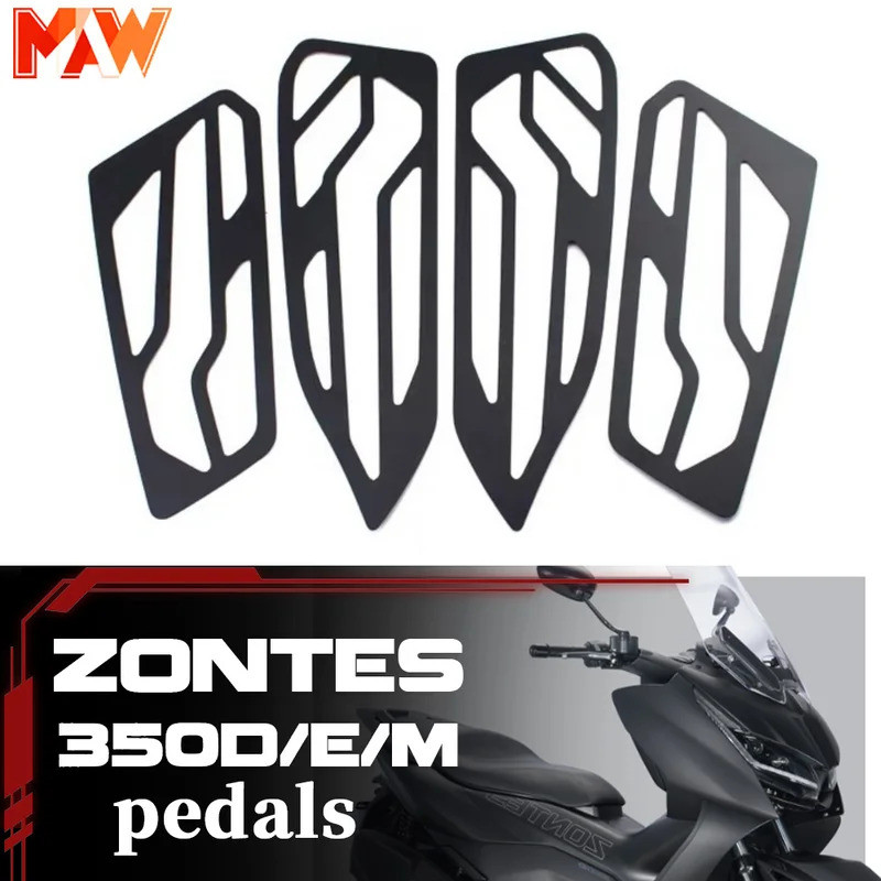 ZONTES 350D รถจักรยานยนต์แปรงแผ่นเหยียบสแตนเลสลื่น ZONTES D350 350d เหยียบ
