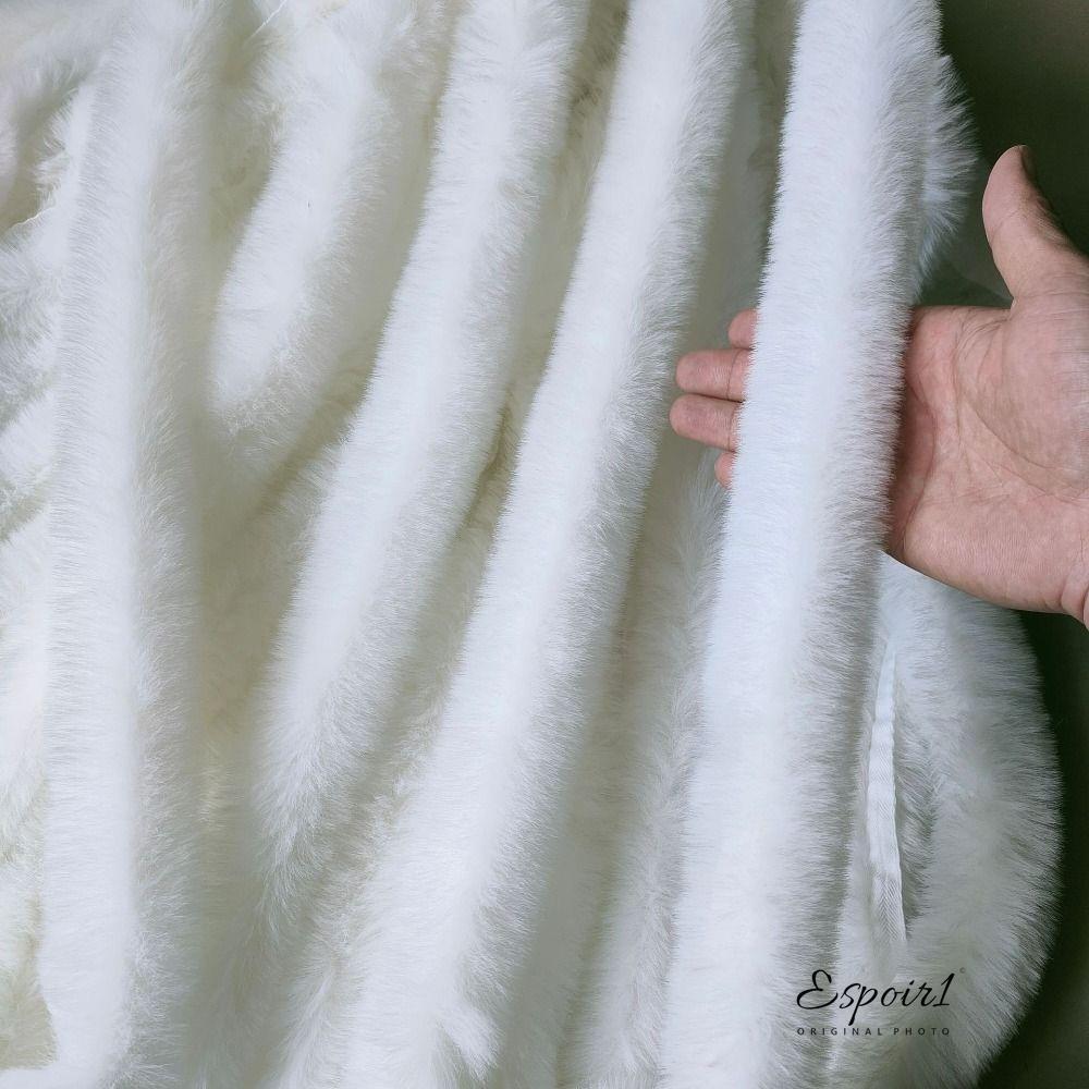 สายคล้องขน faux fur 1 เมตร สำหรับ DIY และการตกแต่งเสื้อผ้า