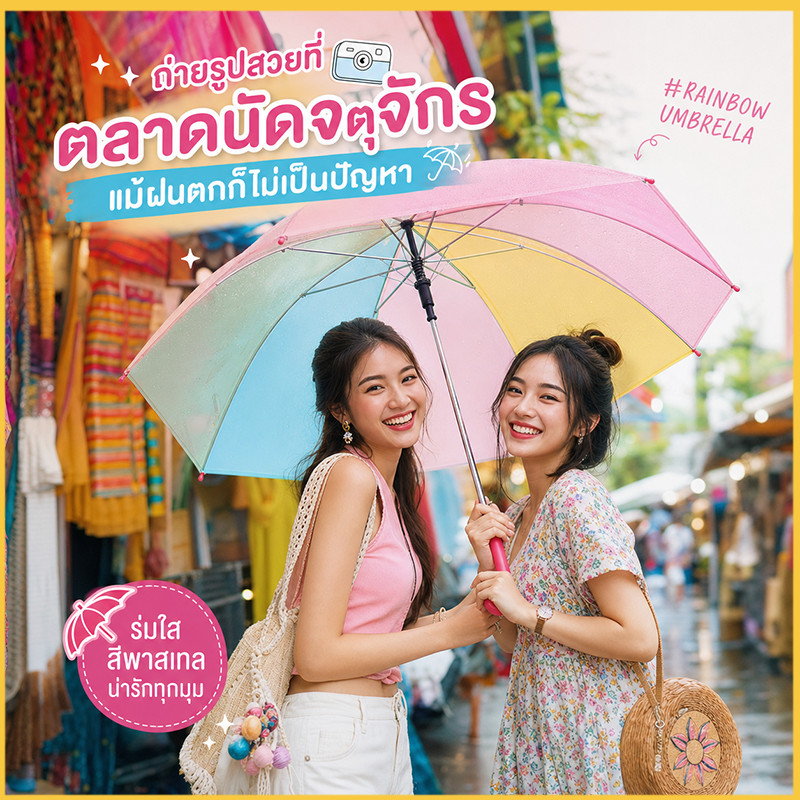 Colorful Umbrella☔ร่มกันฝน กันuv สีสันสดใส  ร่มสีพาสเทล น่ารัก ร่มใสสีรุ้ง ร่มกันฝน ด้ามยาว สีน่ารัก เนื้อร่มโปร่งแสง