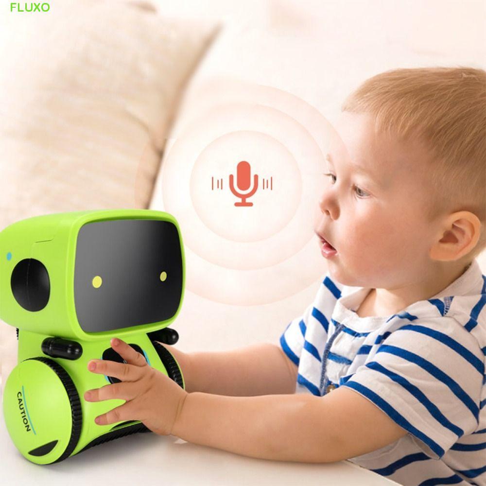FLUXO Emo Robot, Voice Command Touch Control Smart Robot, Cute Toy Dance Function ทําซ้ําฟังก์ชั่นร้