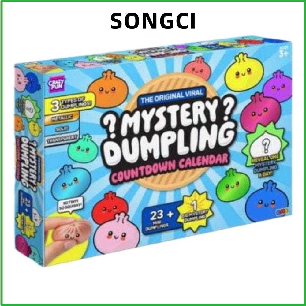 SONGCI Mystery Dumpling Advent Calendar, ของเล่นเกี๊ยวบรรเทาความวิตกกังวลช้า, Fidget Soft Decompression ปฏิทินนับถอยหลัง 24 วันสําหรับเด็กและผู้ใหญ่