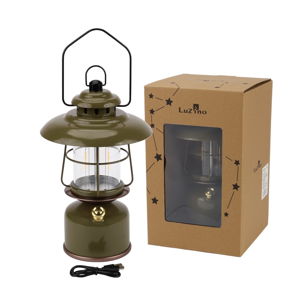 โคมไฟแคมป์ปิ้ง LED 1.4W Warm White LUZINO รุ่น Saturn-GN สีเขียว นิยม