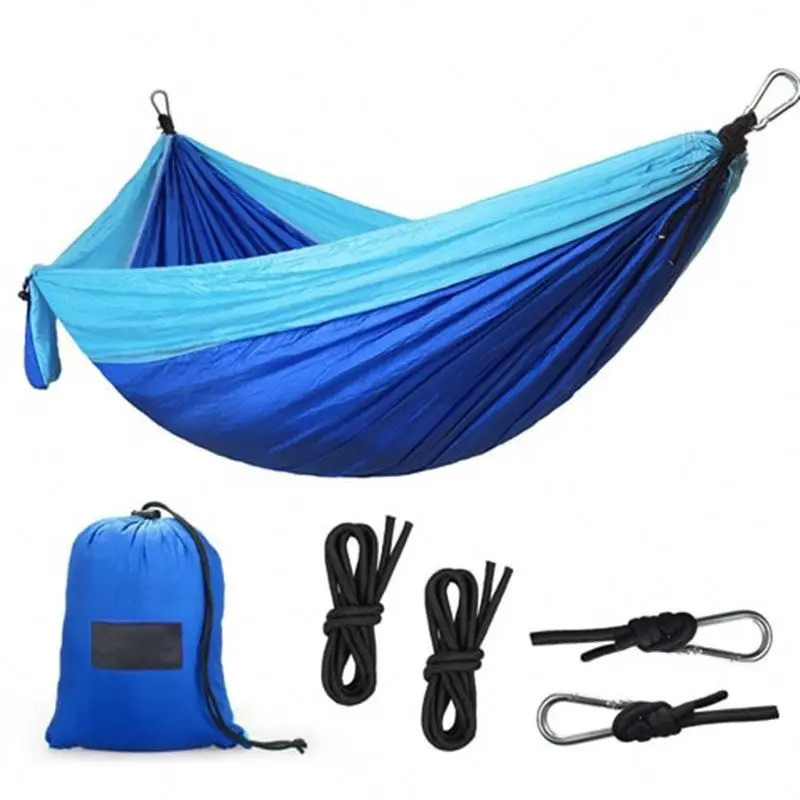 ของแท้ SP แบบพกพาไนลอน Camping Hammock-Single/Double Seating 300 กก.ความจุน้ําหนักเบา 700g 265x140 ซ