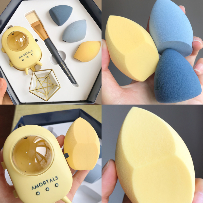 Ermu Grape Planet Beauty Egg Set Box Gift Box Makeup Sponge Do Not Eat Powder Super Soft Puff Wet Dr
