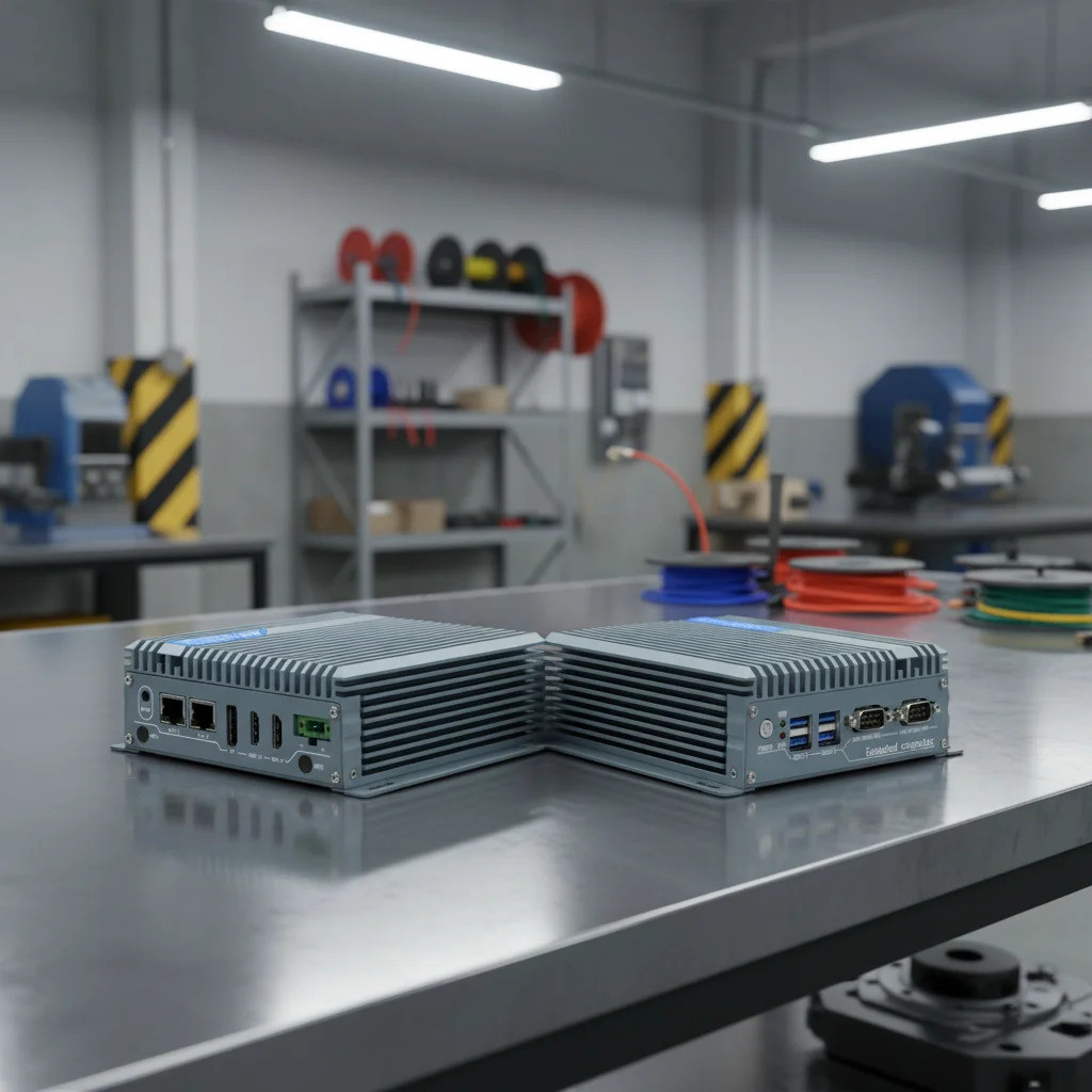 1& 100% ยี่ห้อใหม่ฝังคอมพิวเตอร์ J4105/J4125/J6413/N100 Fanless Industrial Box Pc Industrial Mini Pc