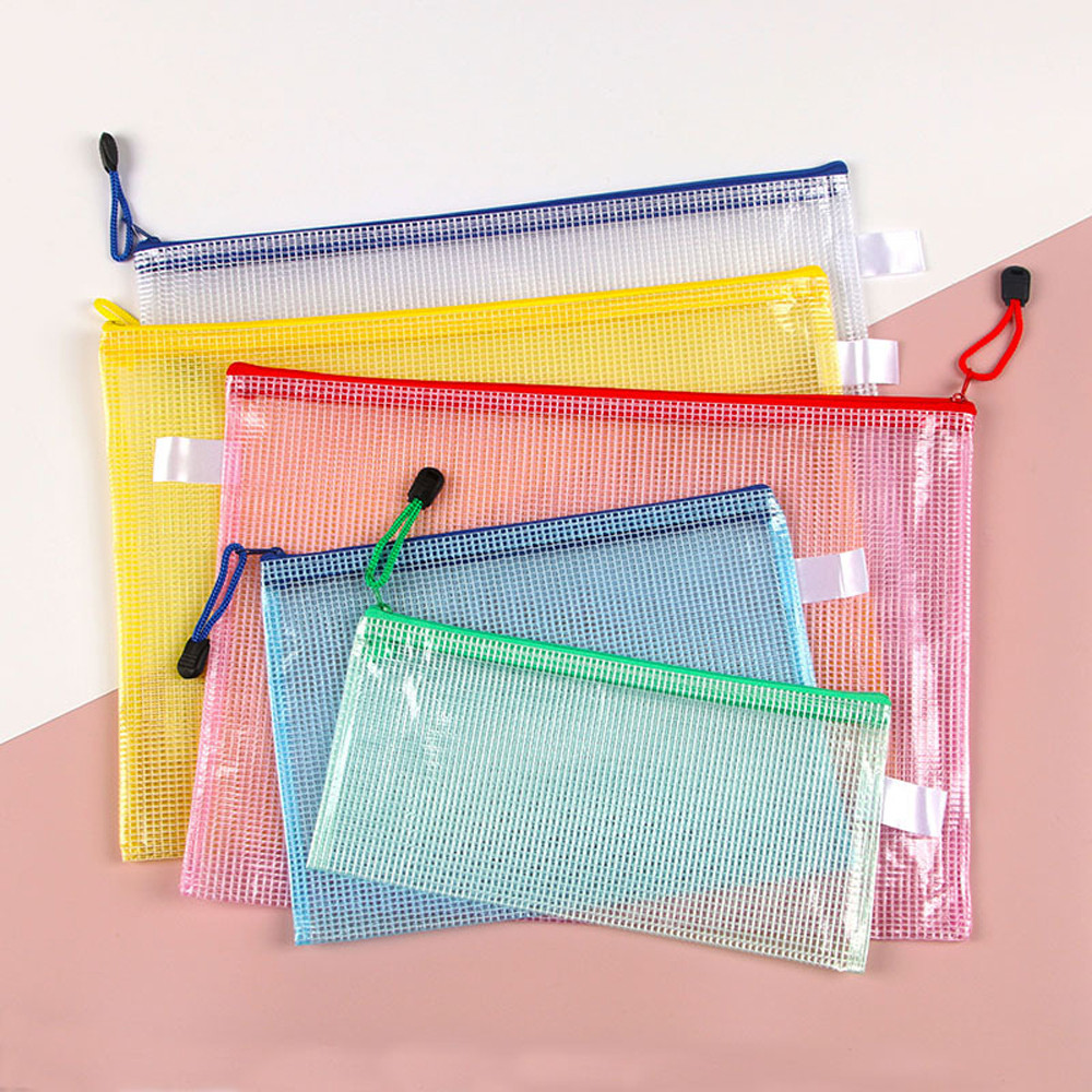 Hithome [พร้อมส่ง] แฟ้มตะข่าย ซองซิป PVC กันน้ำ แข็งแรง ทนทาน มีหลายไซส์ A4 A5 A6 B5