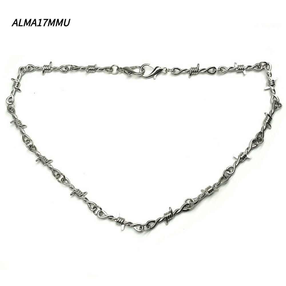 ALMA17MMU ยาวเอว CHAIN, Thorns ลวดโลหะกางเกง,แฟชั่น Grunge Goth Hip Hop Punk สร้อยคอของขวัญ