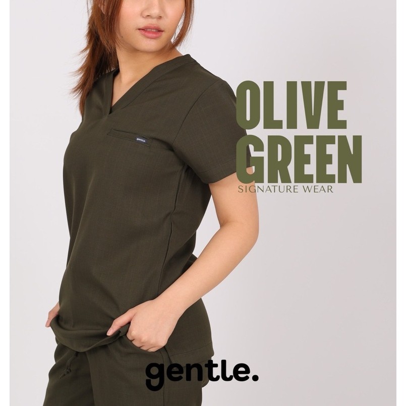 ลดล้างสต็อก ชุดสครับ สี Olive Green คละไซส์ได้ ไม่มีบริการปักชื่อ