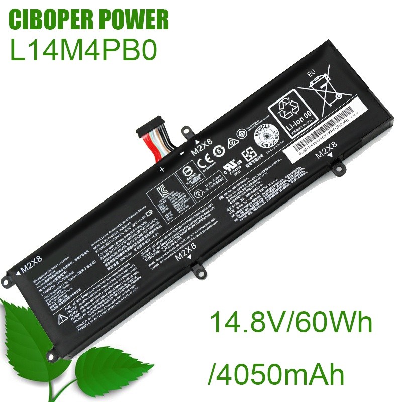 CP ของแท้แบตเตอรี่แล็ปท็อป L14M4PB0 14.8V/60Wh/4050MAh L14S4PB0สำหรับผู้ช่วยให้รอด14-ISK 15-ISK Resc