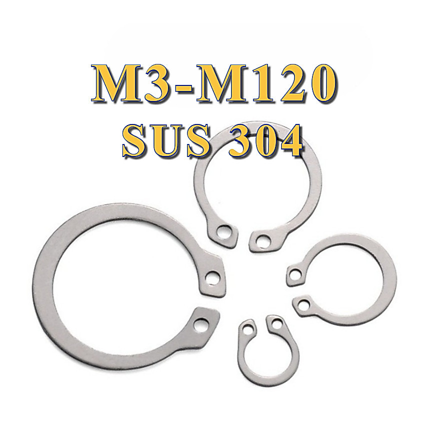 แหวนล็อคนอก M3-M120 แหวนล็อคเพลา สแตนเลส 304 Stainless 304 SUS304 DIN471 [PY-TH1]