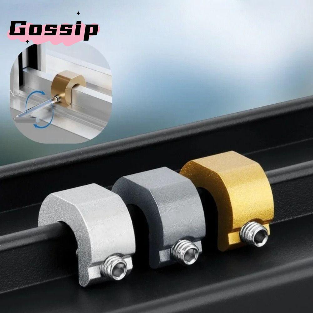 GOSSIP ตัวจํากัดประตูบานเลื่อน, ความปลอดภัยอลูมิเนียมอัลลอยด์ล็อคหน้าต่างกันชน, ตัวจํากัดประตูและหน้าต่างปรับเลื่อนกรอบเสียบหน้าต่างป้องกันการโจรกรรมล็อคคว