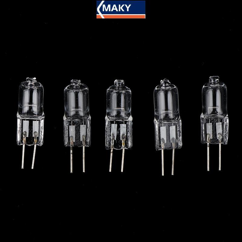 MAKY 10 ชิ้น G4 12 โวลต์ 20 วัตต์แสงฮาโลเจนสว่าง G4 แรงดันไฟฟ้าต่ําหลอดฮาโลเจนลูกปัดหลอดฮาโลเจนหลอดไ