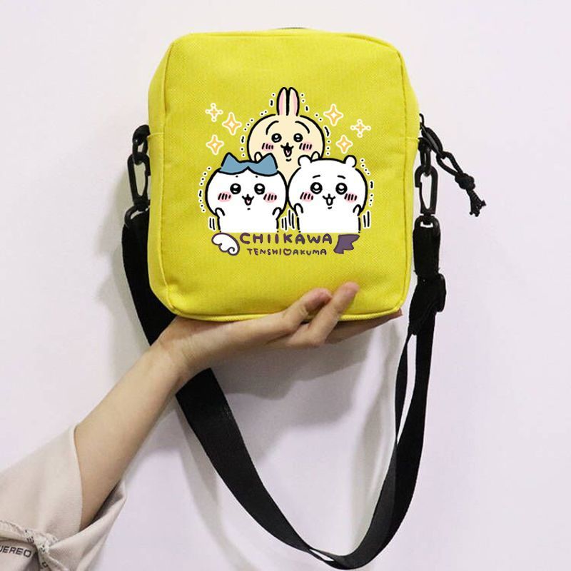 Chikawa chikawa สินค้า Self-Laughing Bear Anime Student School Bag Shoulder Messenger Bag Mini Bag W