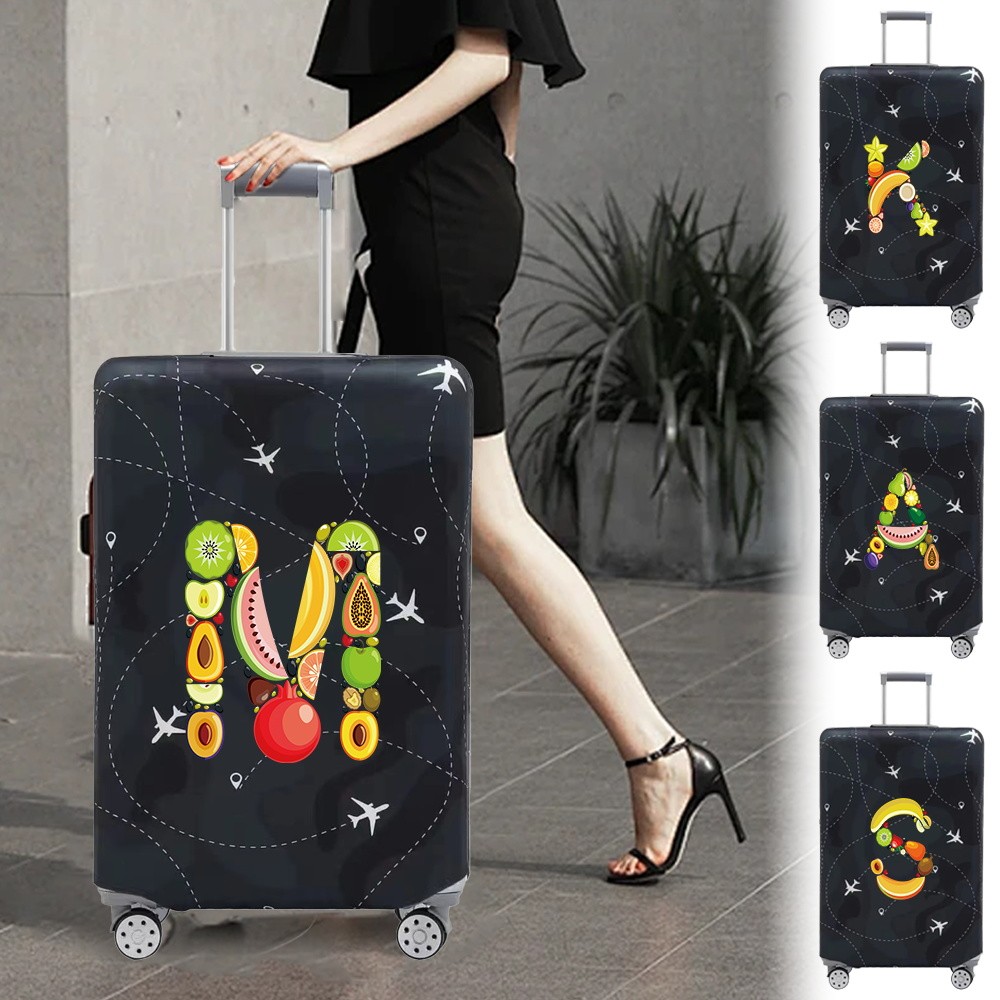 Luggage Cover Stretch Fabric SuitProtector Baggage for18-32 Inch SuitPrint Fruit Travel Organizer