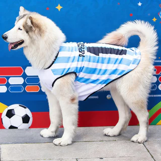 2026 เสื้อสัตว์เลี้ยงฟุตบอลโลกสําหรับสุนัขและแมวสไตล์อย่างเป็นทางการเสื้อทีมฟุตบอลสุนัขตาข่ายผ้าเสื้อกั๊ก