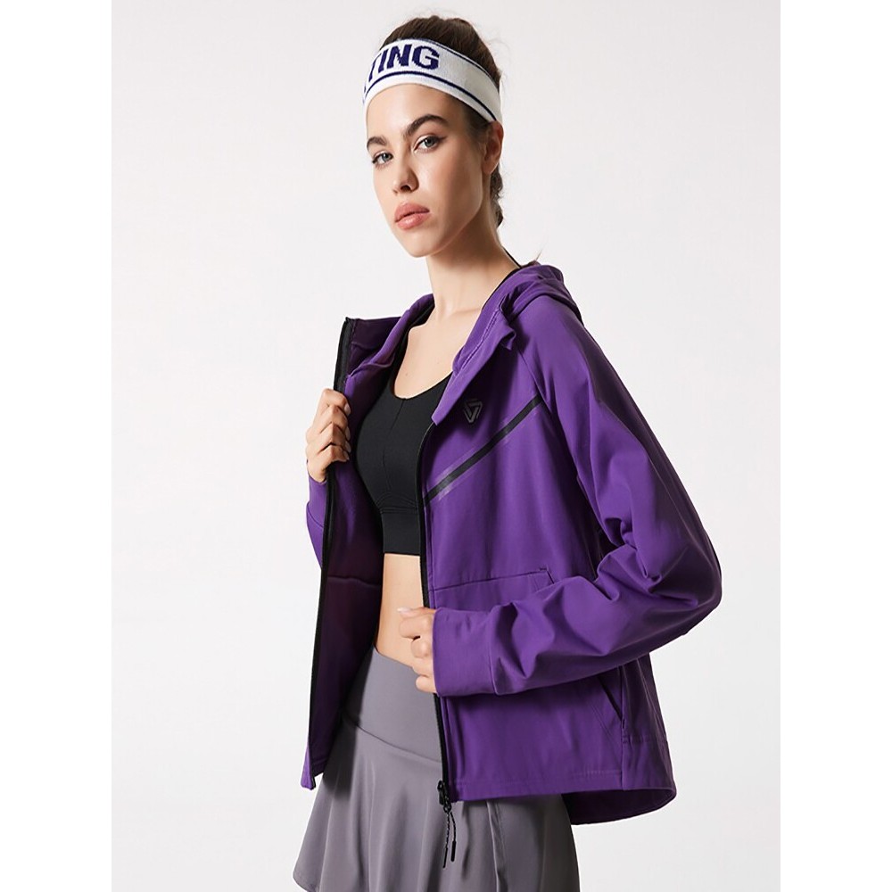 Cosleaf/cosleaf ฤดูใบไม้ร่วงสไตล์ใหม่ขนแกะHooded Zipper Jacket Warm Yogaแขนยาวกีฬาด้านบน