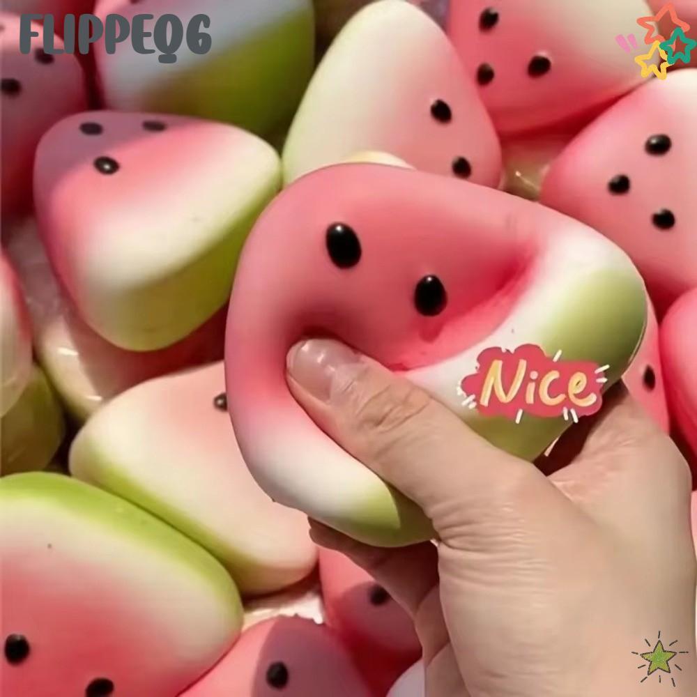 FLIPPEQ6 เครื่องคลายเครียดแตงโม​​, อาการรีบาวด์ช้า Squishy Texture Anti-stress Squeeze,แบบพกพานุ่ม Ice Skin Stress Reliever สําหรับผู้ใหญ่และเด็ก​​