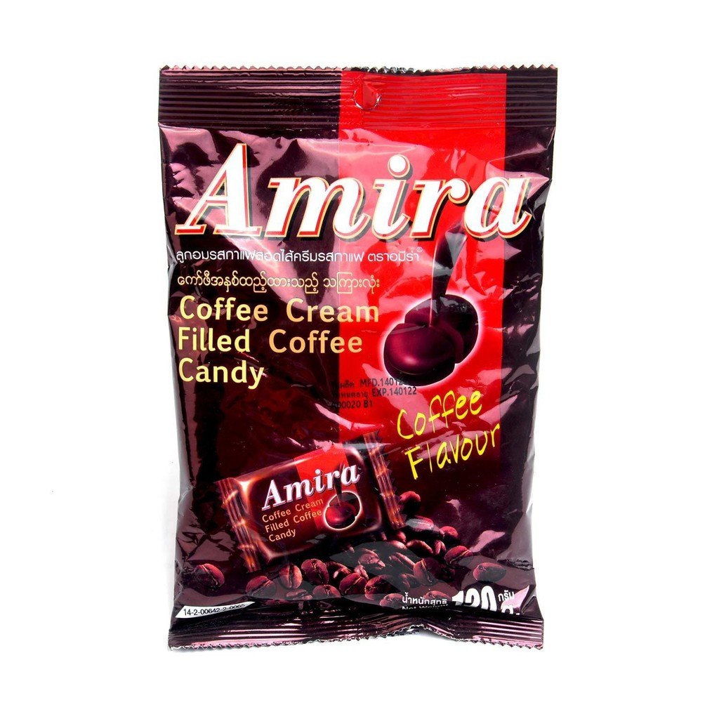 Thai Specialty Coffee Sandwich Candy Amira Coffee Candy 0g 40 ชิ้น Fresh Hard Candy Happy Candy Snac