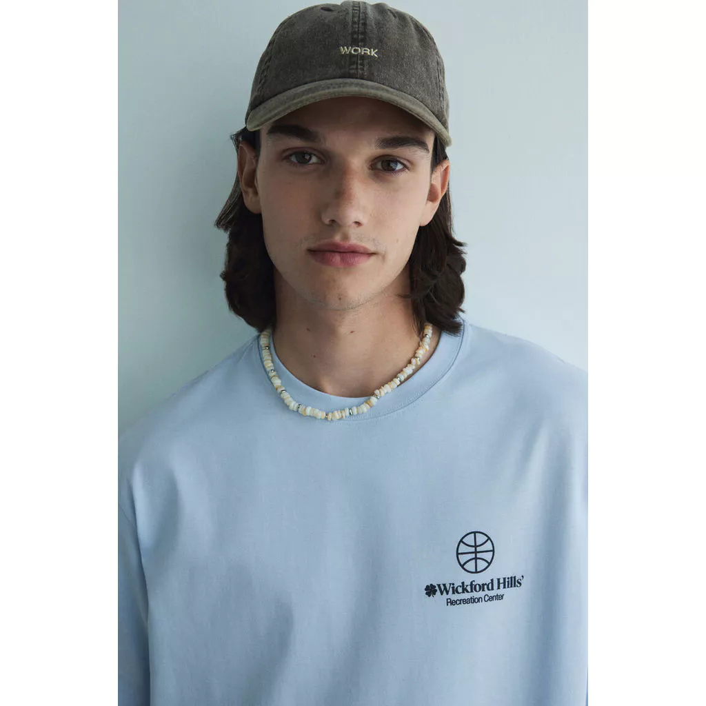 H&M(เอชแอนด์เอ็ม) เสื้อยืดพิมพ์ลายแบบหลวม Men Loose Fit Printed T-shirt 0967955_22