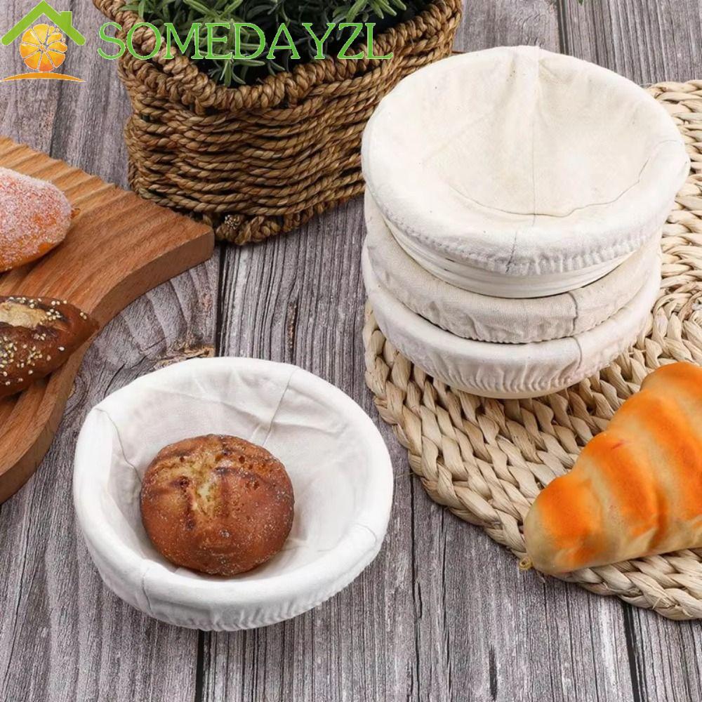 SOMEDAYZL ขนมปัง Proofing ตะกร้า, ขนมปังหมักผ้าลินิน Lining Dough Rising ตะกร้าหวาย, ผ้าระบายอากาศ 6 ขนาด Handmade Sourdough Proofing Baske เบเกอรี่เครื่องครัว