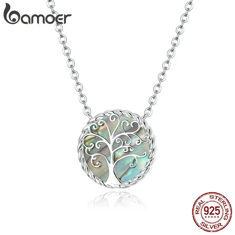 Bamoer 925 สร้อยคอจี้เงินสเตอร์ลิง Doctor Tree of Life สร้อยคอเงินสุขภาพของขวัญมืออาชีพผู้หญิงเครื่อ