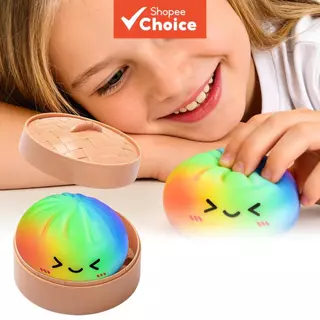 ของเล่น Baozi Squishy สีรุ้งขั้นสูง - ตัวช่วยคลายเครียดสุดน่ารักและสมจริงสําหรับเล่นสนุก 1 ชิ้น