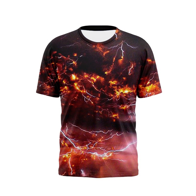 Harajuku Streetwear Galaxy 3D พิมพ์ Quick-D แห้งสบายๆผู้ชายผู้หญิง O-คอขนาดใหญ่เด็ก Space Universe L