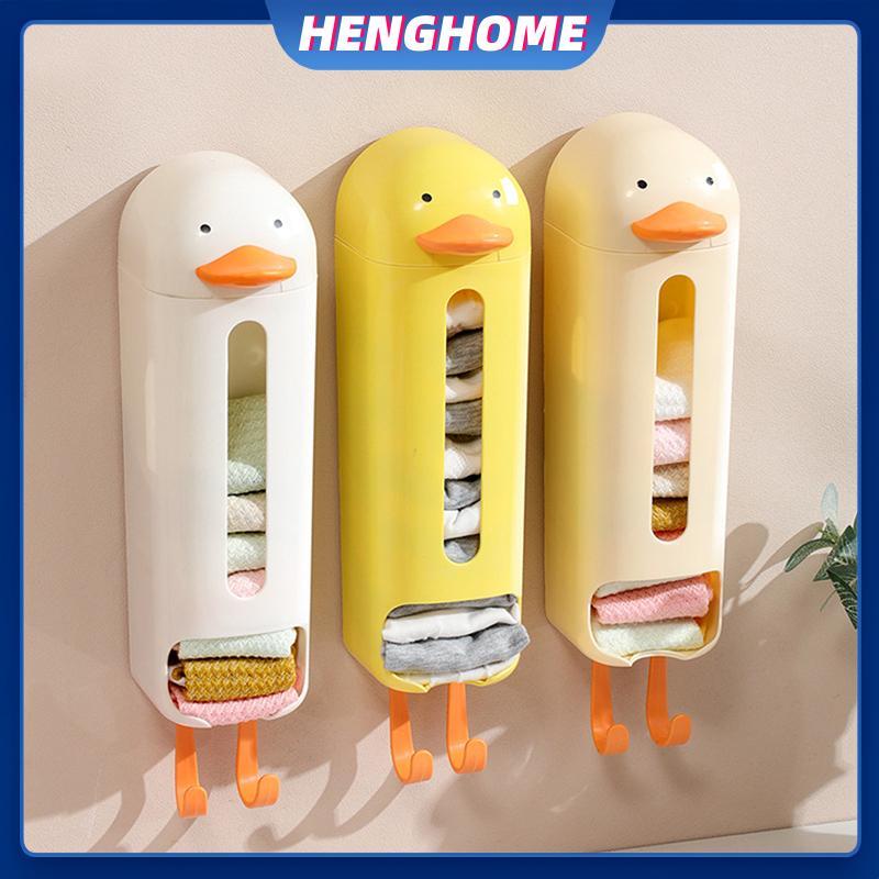 HENGHOME ติดผนังกล่องเก็บชุดชั้นในตู้เสื้อผ้ากางเกง Sos Organizer ไม่จําเป็นต้อง Punch Home ถุงขยะกล่องสําหรับห้องนั่งเล่น HENGHOME