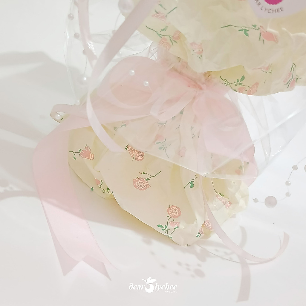 Mister Gear Coquette Pearl Flower Bouquet Fuzzy Wire / ช่อดอกไม้ลวด / ช่อดอกไม้ทิวลิป / ดอกไม้